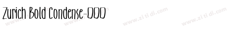 Zurich Bold Condense字体转换